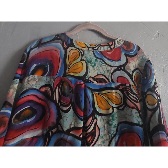 VINTAGE Vantarsi Tops Blouse Women XL, Polyester,Abstract,20 Inch Of Arm To Arm - Picture 12 of 12